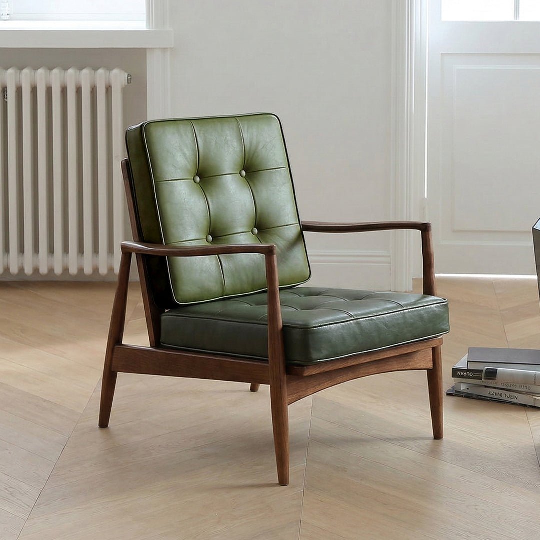 Hans CH32 Green Armchair, Solid Wood - Miola
