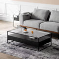 Sanderson Rectangle Coffee Table With Storage, Black - Miola