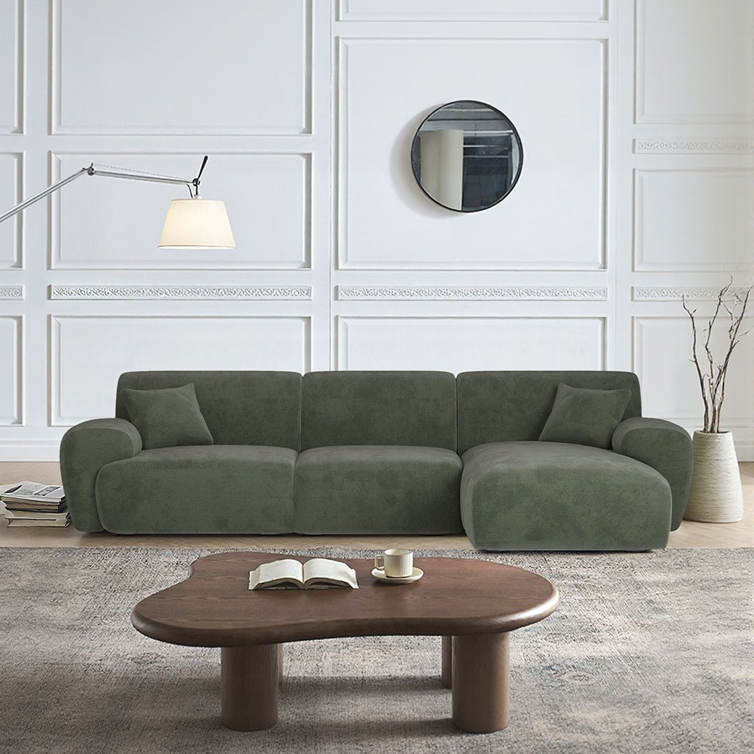 Khatri Three Seater Corner Sofa, Chenille - Miola