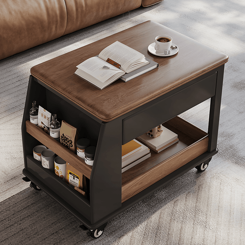 Ariana Lift Up Table, Foldable Coffee Table With Storage & Casters - Miola