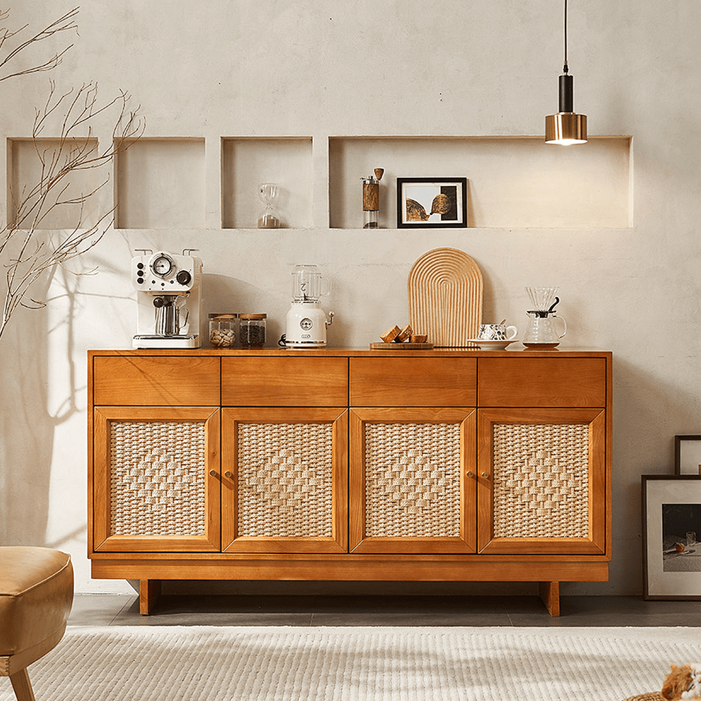 Hadza Narrow Sideboard, Solid Wood - Miola