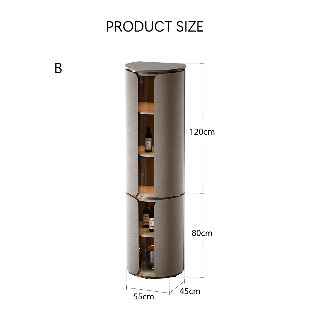Triton Wine Rack And Wine Cabinet, Leather - Miola