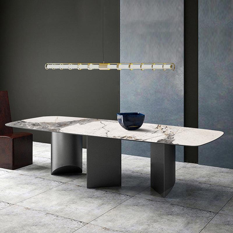 Nala Dining Table With Black Legs, Sintered Stone - Miola