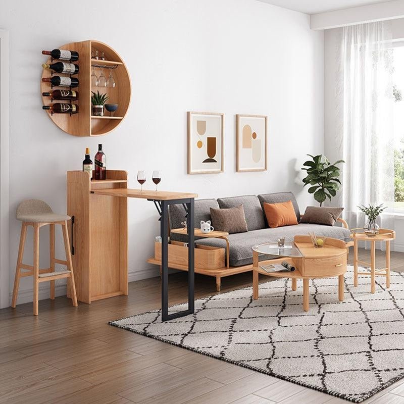 Liz Bar Table Set, Oak, Extandable - Miola