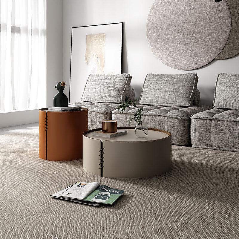 Rossi Nesting Coffee Table, Light Grey & Orange - Miola