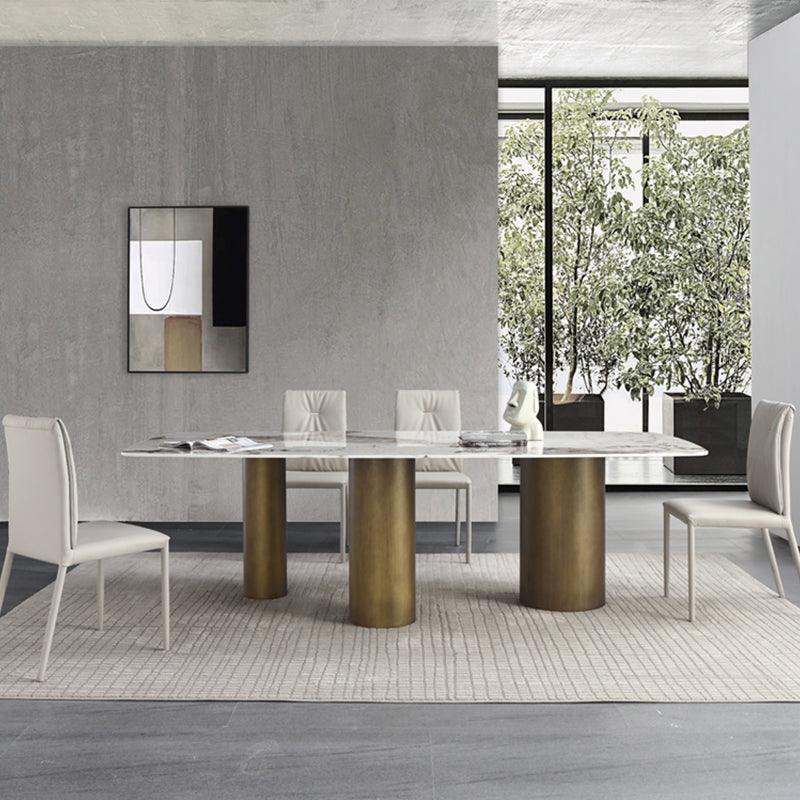 Mira Dining Table, Gold Base - Miola