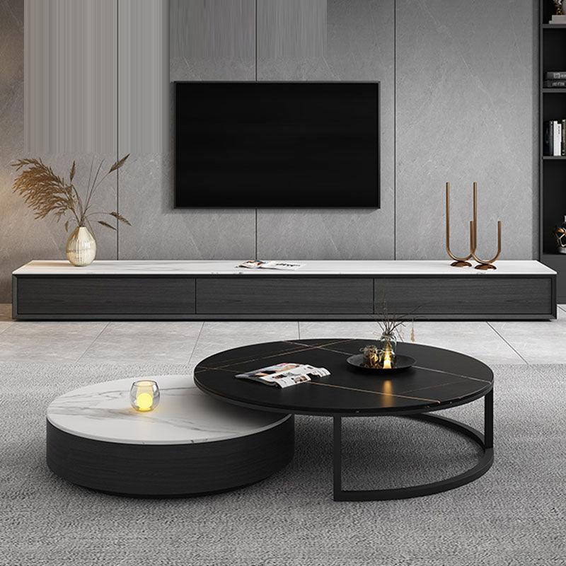 Kahoo Nesting Coffee Table, TV Stand, Sintered Stone - Miola