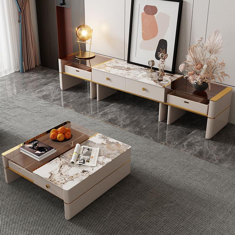 Coz Regid Square Coffee Table With TV Stand - Miola