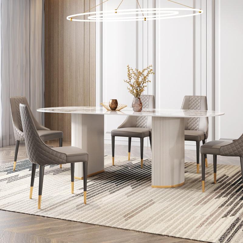 Costanza Dining Table, Sintered Stone, White - Miola