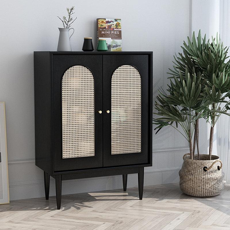 Neema Sideboard, Side Cabinet, Black & Rattan - Miola