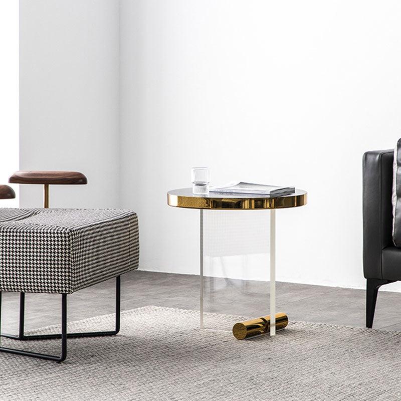 Caldera Round Side Table, Acrylic - Miola