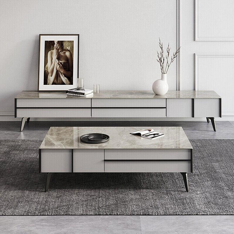 Ohyama Living Room Table Set, Coffee Table, TV Stand - Miola