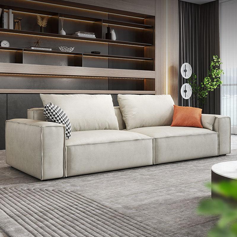 R67 Anselm Three Seater Sofa, Leathaire - Miola