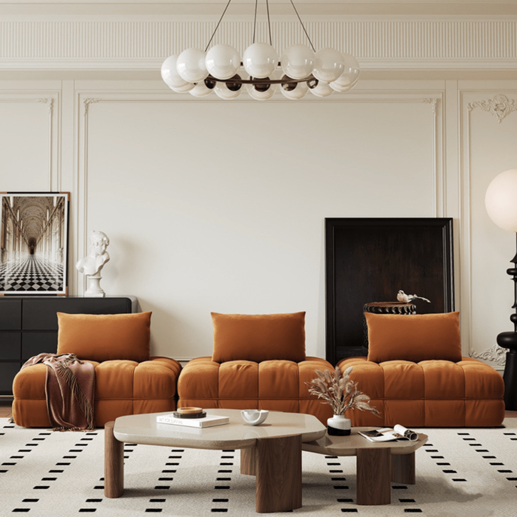 Paloma French Two Seater, Three Seater, Modular Sofa, Velvet - Miola