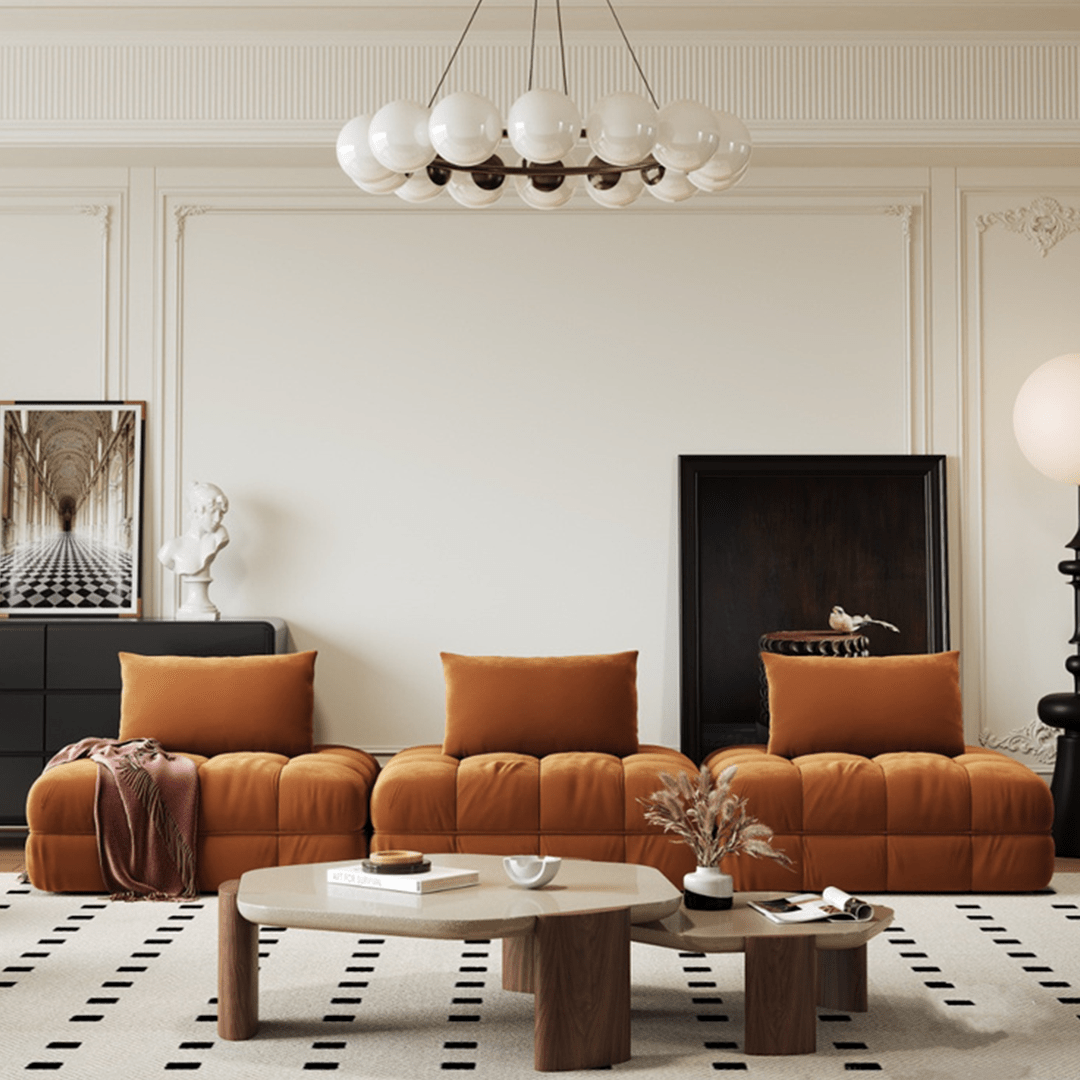 Paloma French Two Seater, Three Seater, Modular Sofa, Velvet - Miola