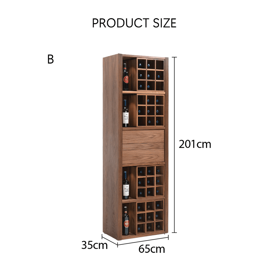 Grace Wine Cabinet, Solid Wood - Miola