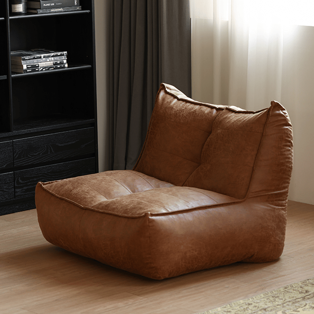 Nalany Lazybag style Bean Bag, Leathaire - Miola