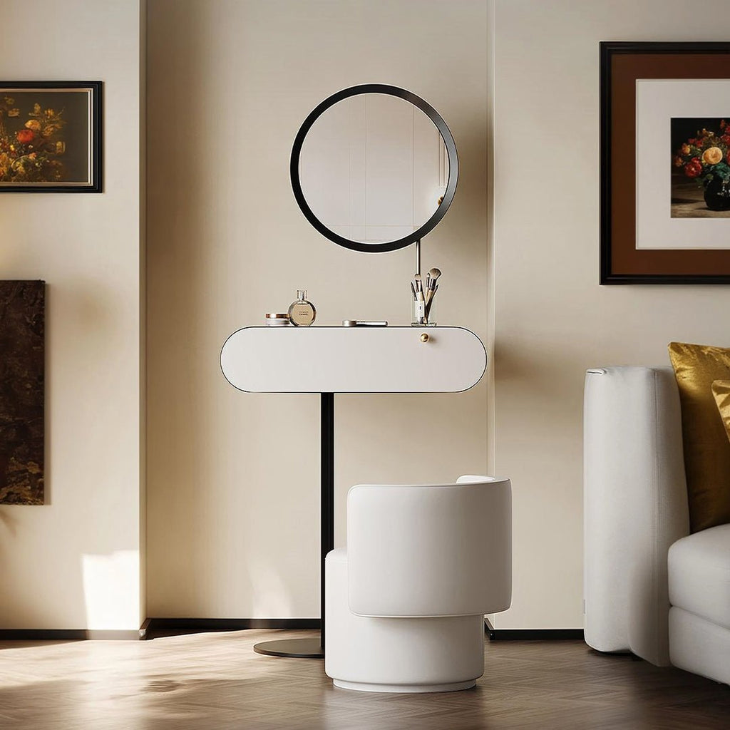 Suzuki Small Dressing Table With Mirror, Slimline Dressing Table - Miola