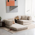 Bacardi Foldable Lazy Sofa Bed For Lounging, Corduroy - Miola
