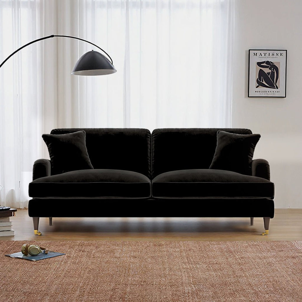 Ismail Two Seater Sofa, Loveseat, Velvet - Miola