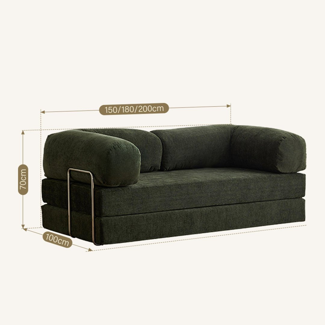 Yamada Foldable Lazy Sofa Bed, Corduroy - Miola