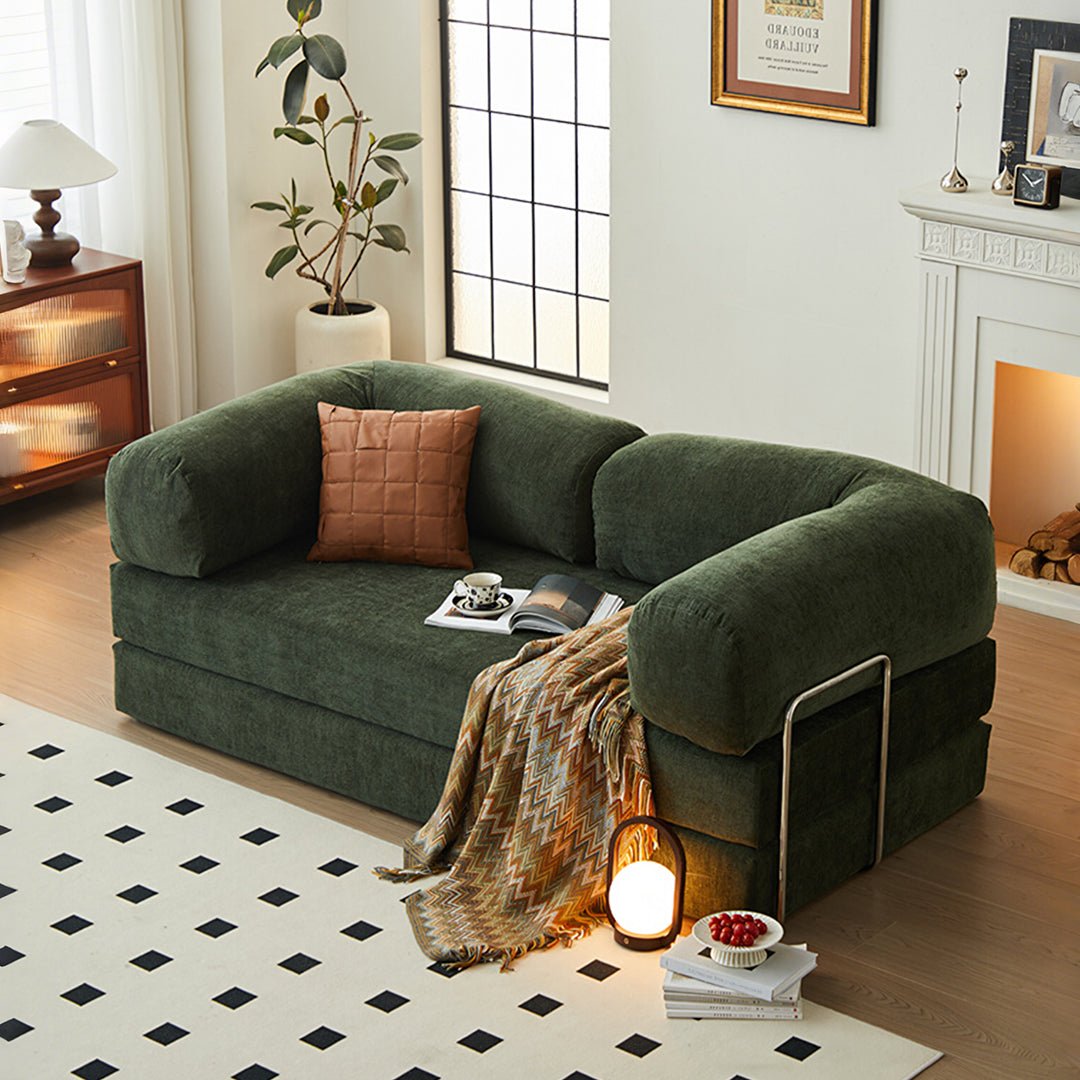 Yamada Foldable Lazy Sofa Bed, Corduroy - Miola
