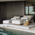 Gallo Reclinable Sun Lounger, Teak Wood, Outdoor - Miola
