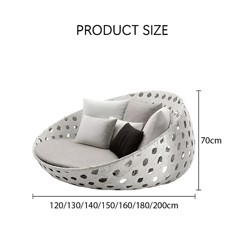 Elysia Rattan Round Outdoor Daybed