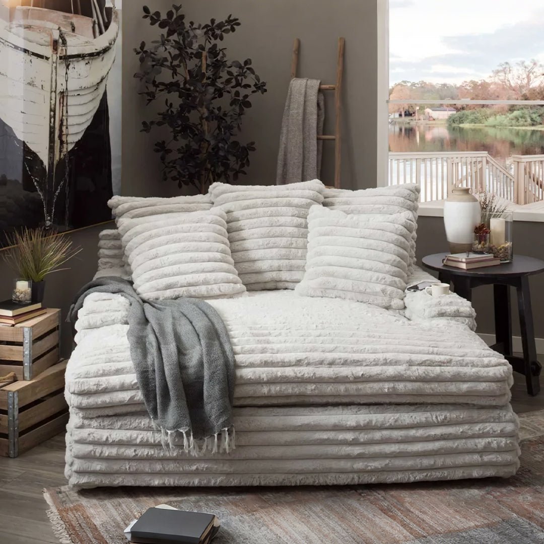 Echeverría Bean Bag Sofa, Day Bed Chaise, Armchair, Corduroy - Miola