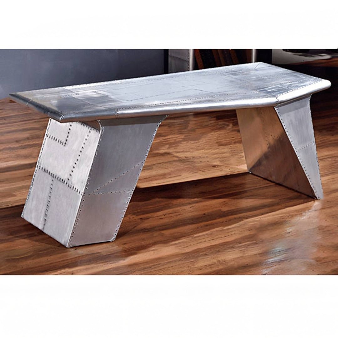 U8 Aviator Office Desk, Aviation Desk, Aluminium - Miola