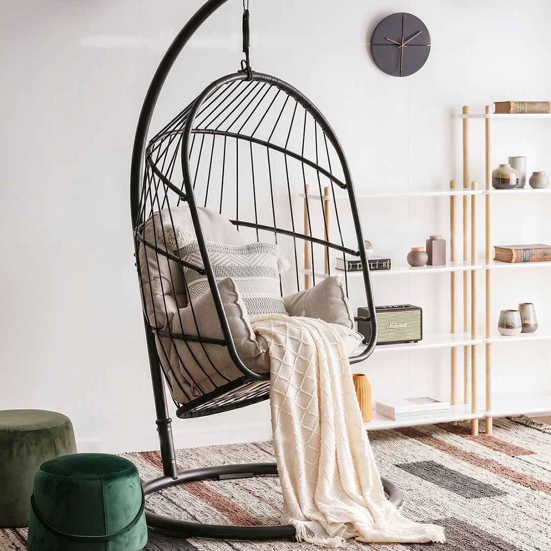 The CAGE Rattan Hanging Chair, Indoor/ Outdoor Furniture - Miola