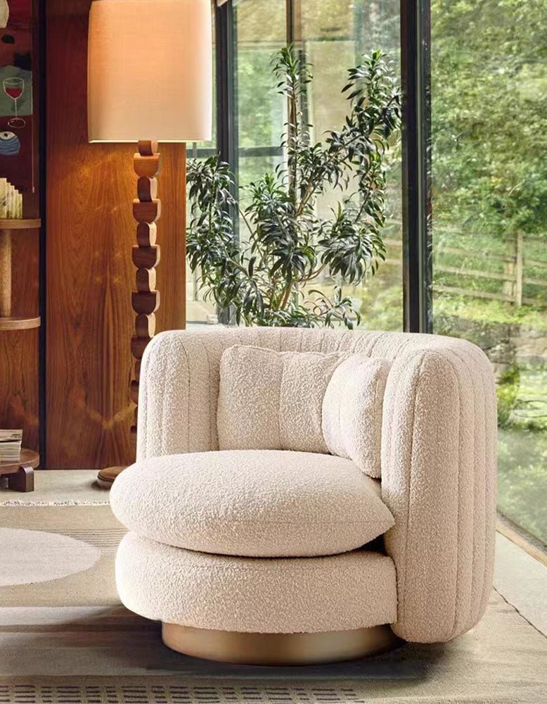 Nova Swivel Armchair, Boucle - Miola