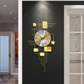 Park Art Deco Wall Clock, Silent Clock, Vertical, Gold - Miola
