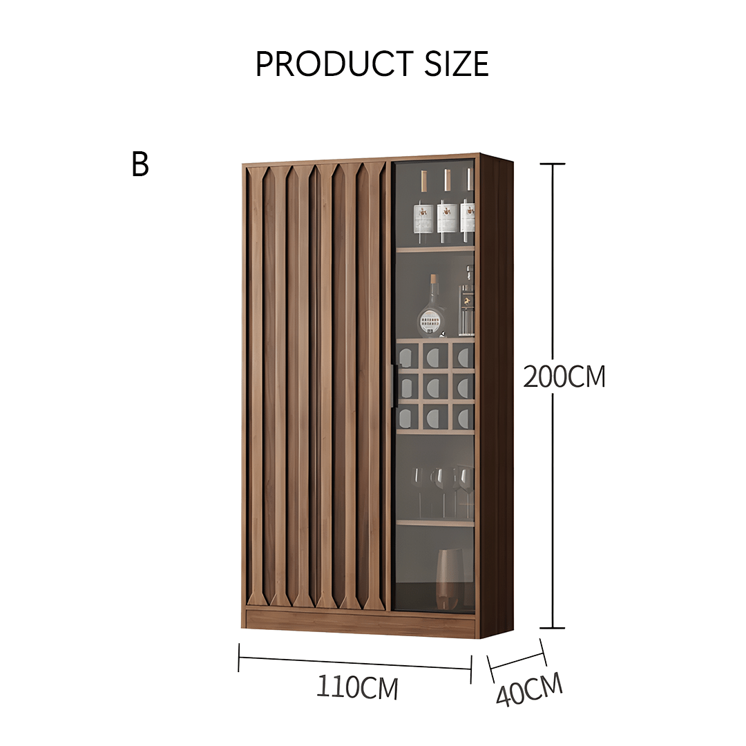 Dory Wine Cabinet, Solid Wood, More Sizes - Miola