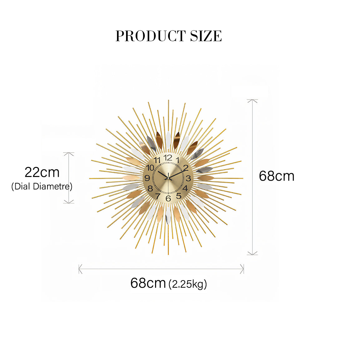 Round Art Deco Wall Clock