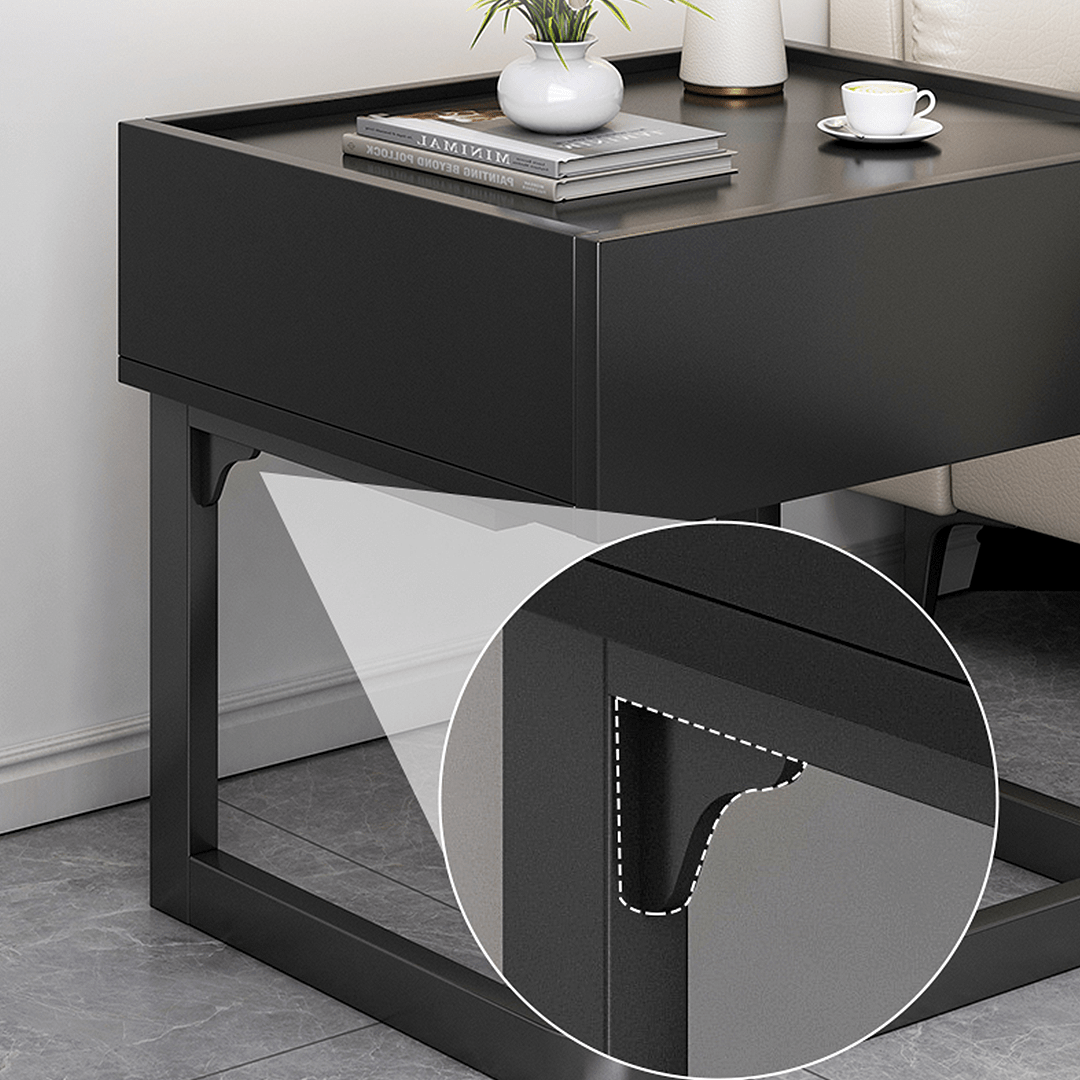 Romina Dark Bedside Table - Miola
