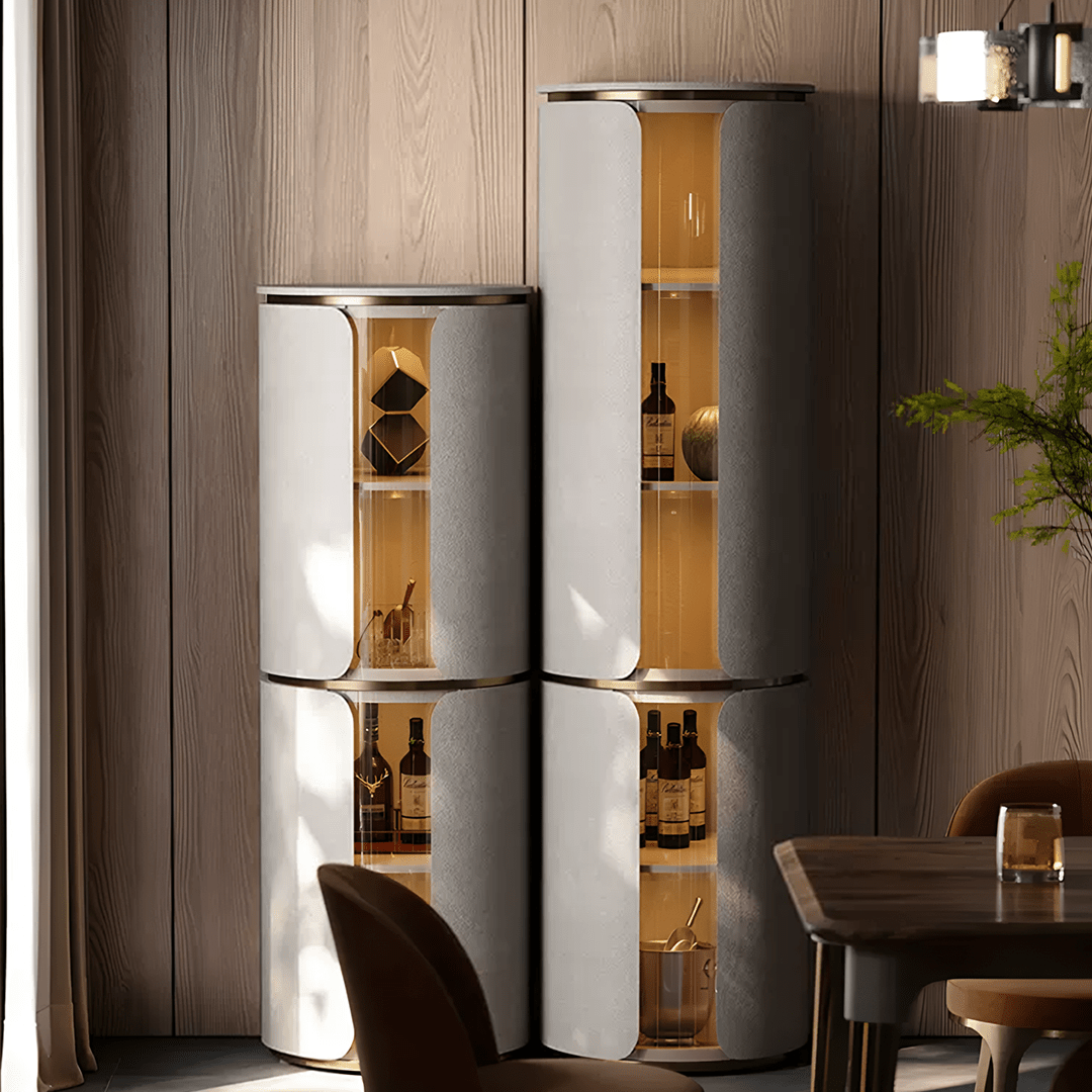 Triton Wine Rack And Wine Cabinet, Leather - Miola