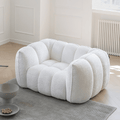 Oxley Pumpkin Single Seater Sofa, Armchair, White - Miola