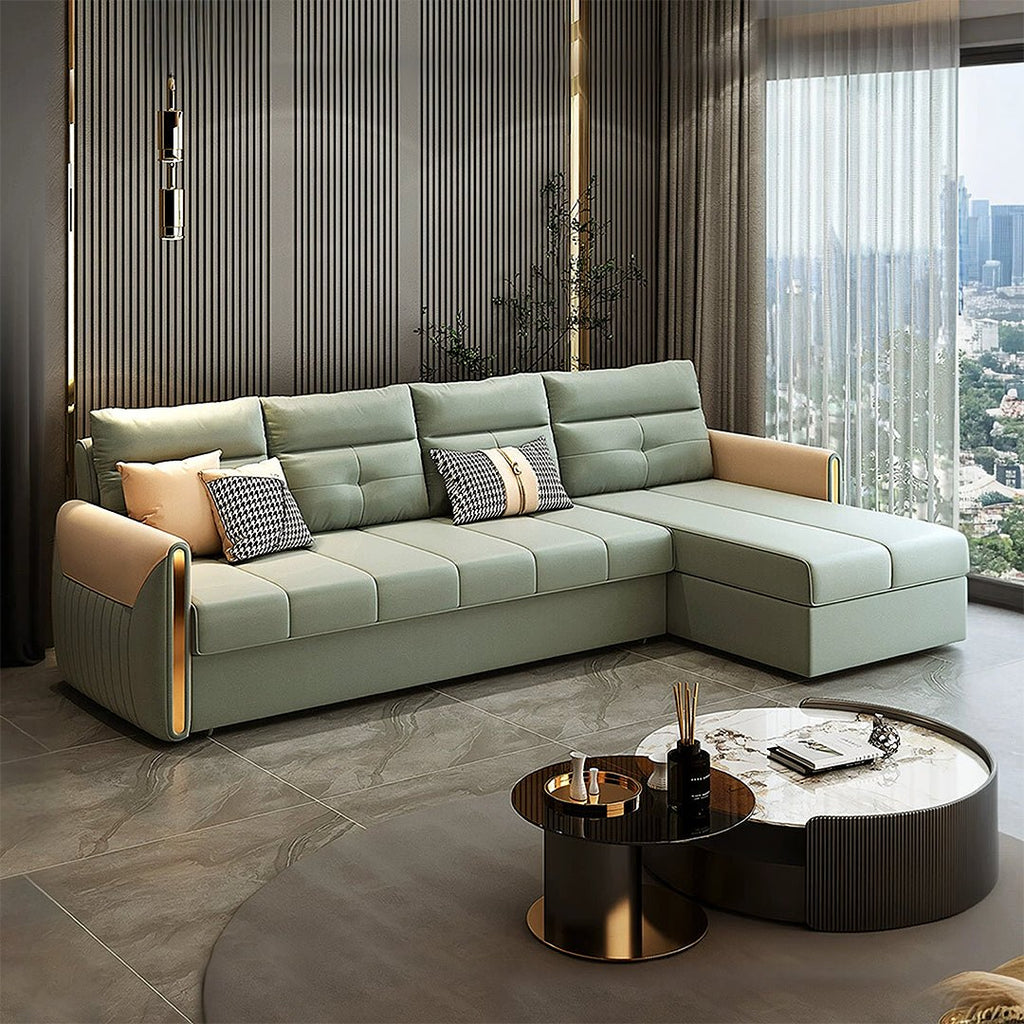 Malhotra L Shape Sofa Bed, Small Corner Sofa Bed - Miola