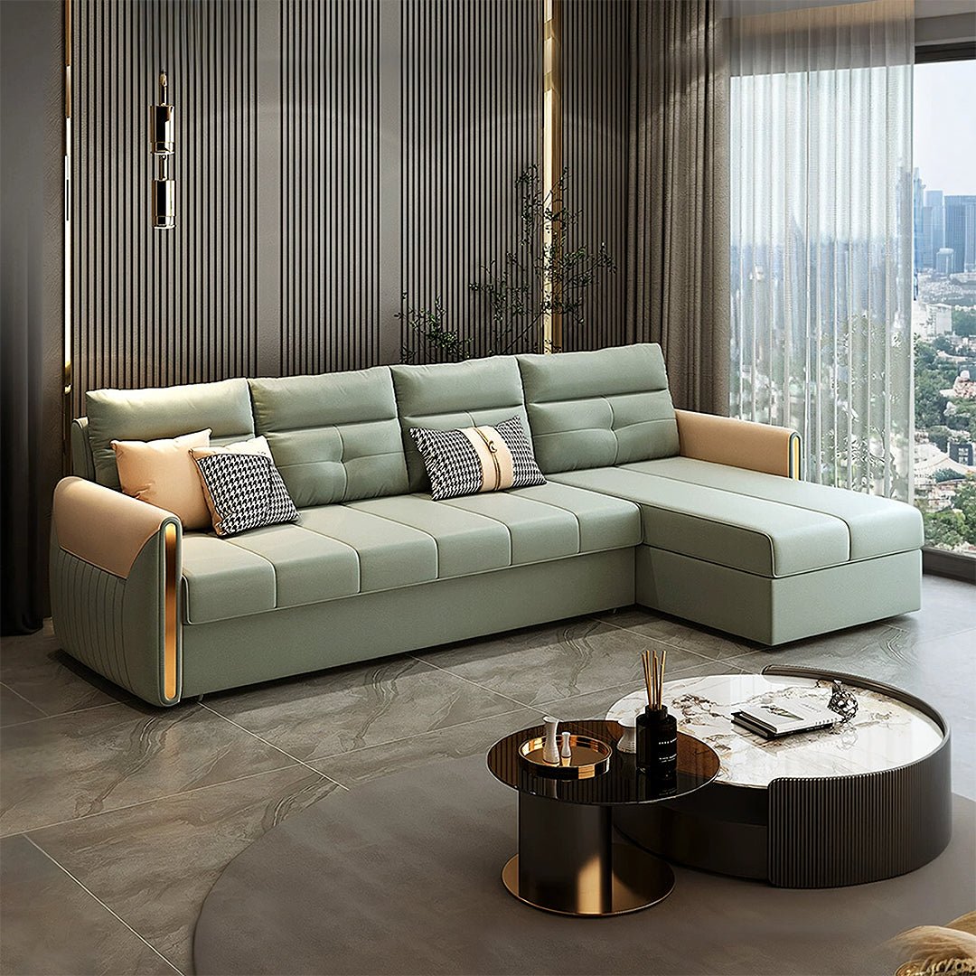 Malhotra L Shape Sofa Bed, Small Corner Sofa Bed - Miola