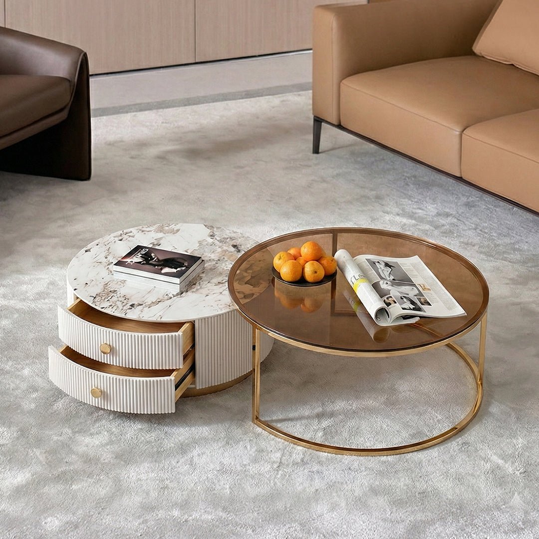 Eden II Living Room Coffee Table Set, TV Stand - Miola