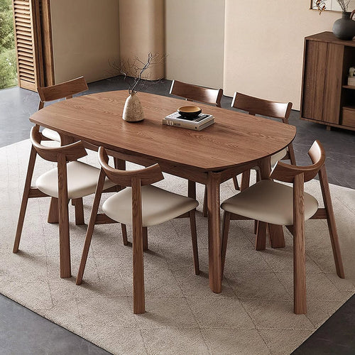 Aitken Round Folding Dining Table, Solid Wood - Miola