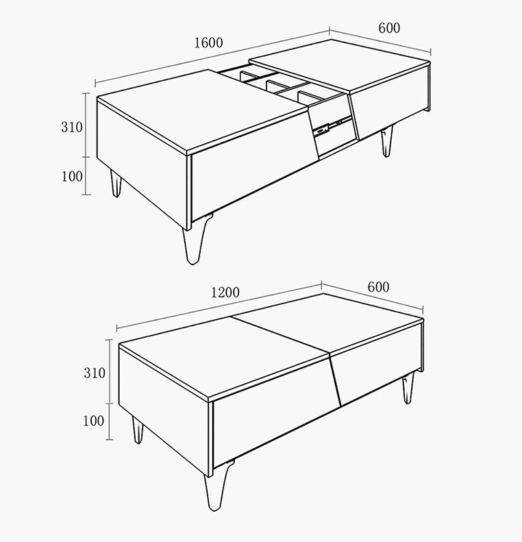 Noric Media Units, Extendable TV Stand, Coffee Table, Side Cabinet - Miola
