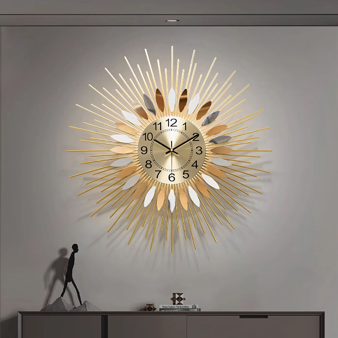 Round Art Deco Wall Clock