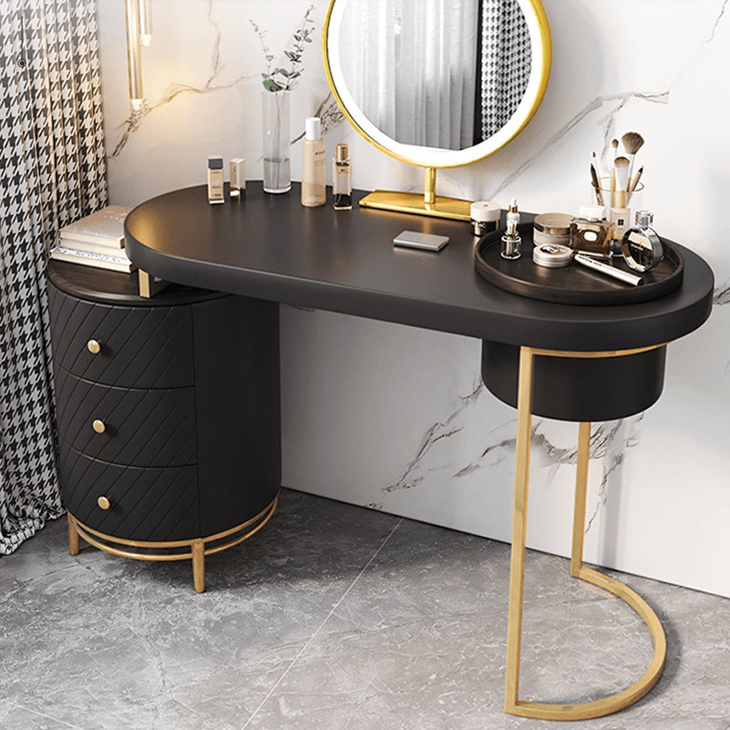 Tandy Dressing Table With LED Mirror, Green & White, Makeup Vanity - Miola
