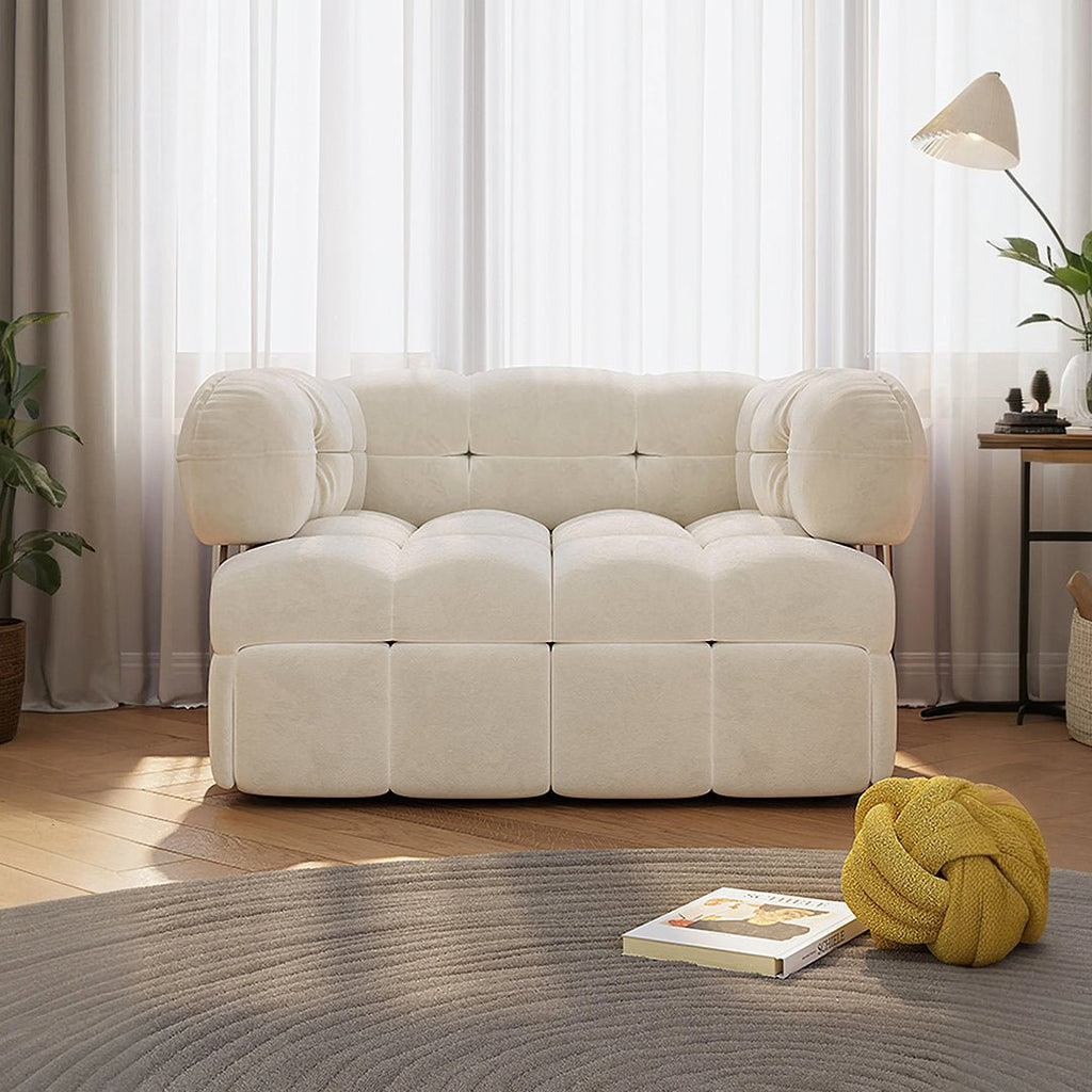 Rojas Single Sofa Bed, Armchair Sofa Bed, Cream - Miola