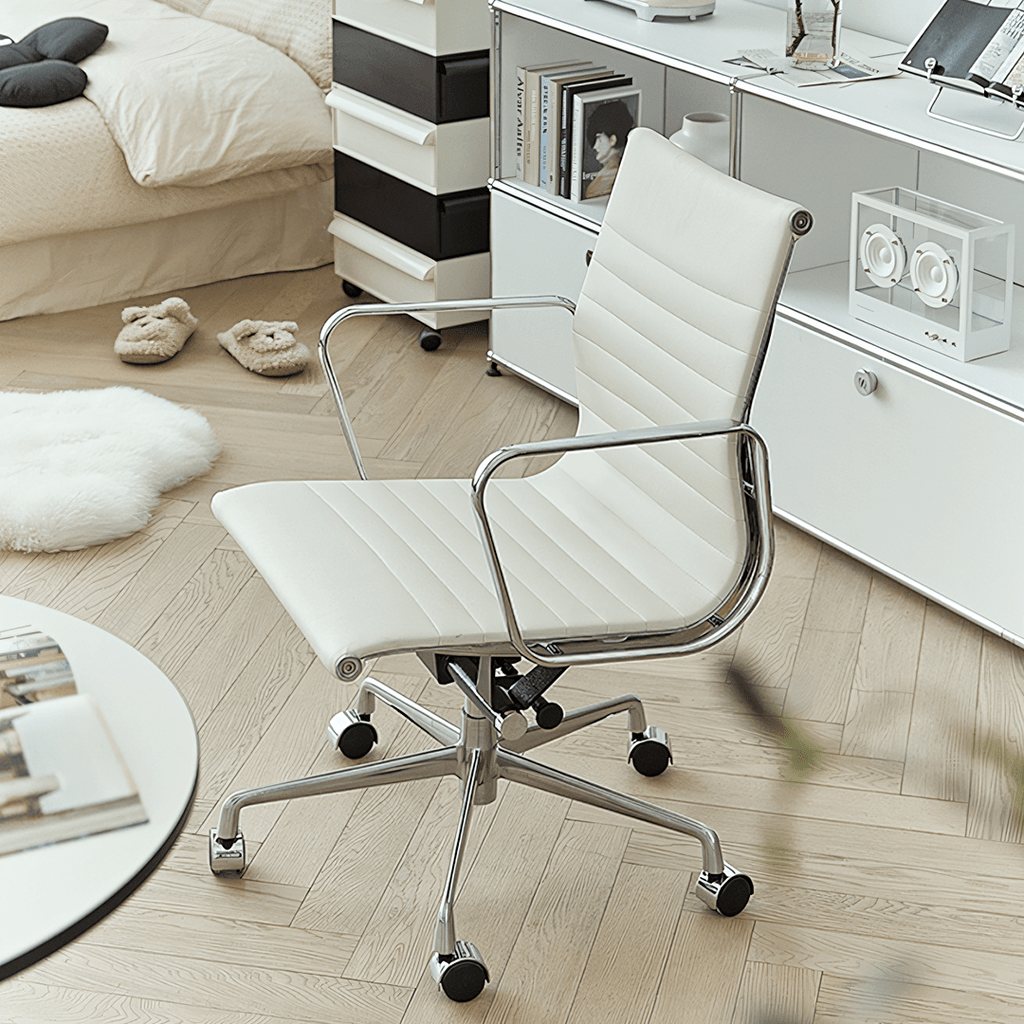 Rangi Leather Office Chair, Hight Back, Black - Miola