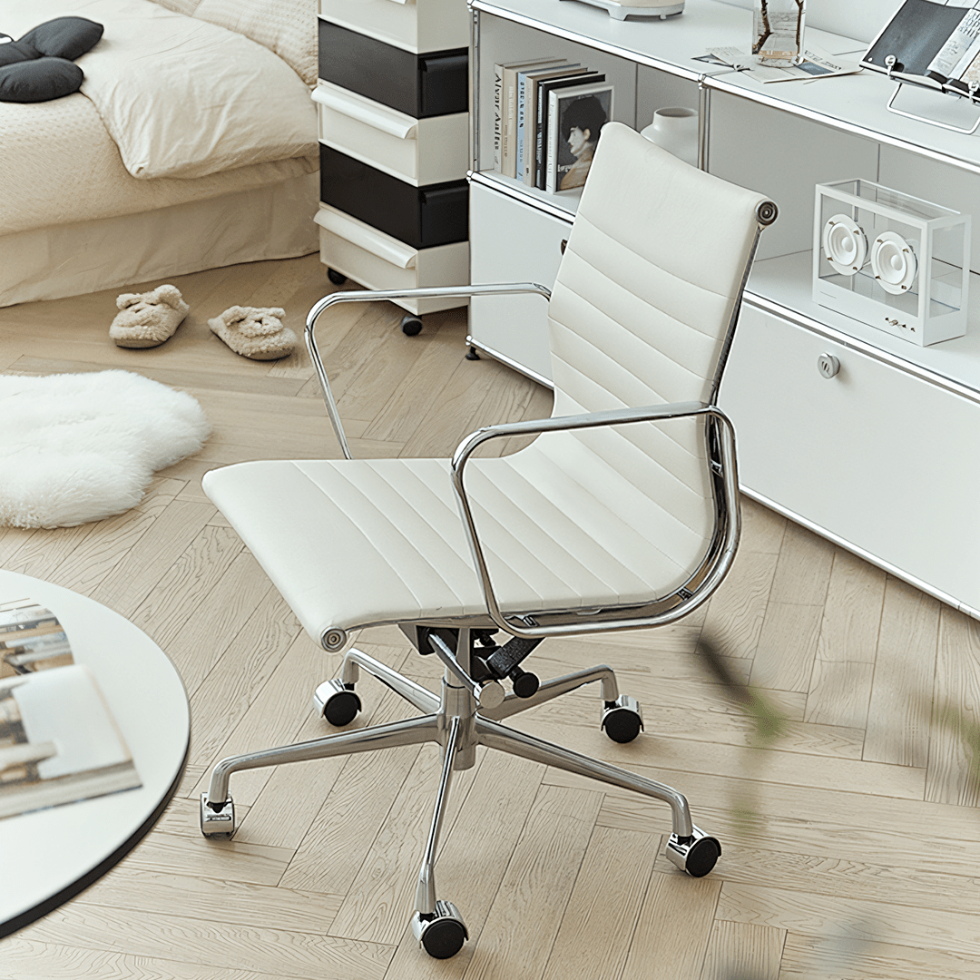 Rangi Leather Office Chair, Hight Back, Black - Miola