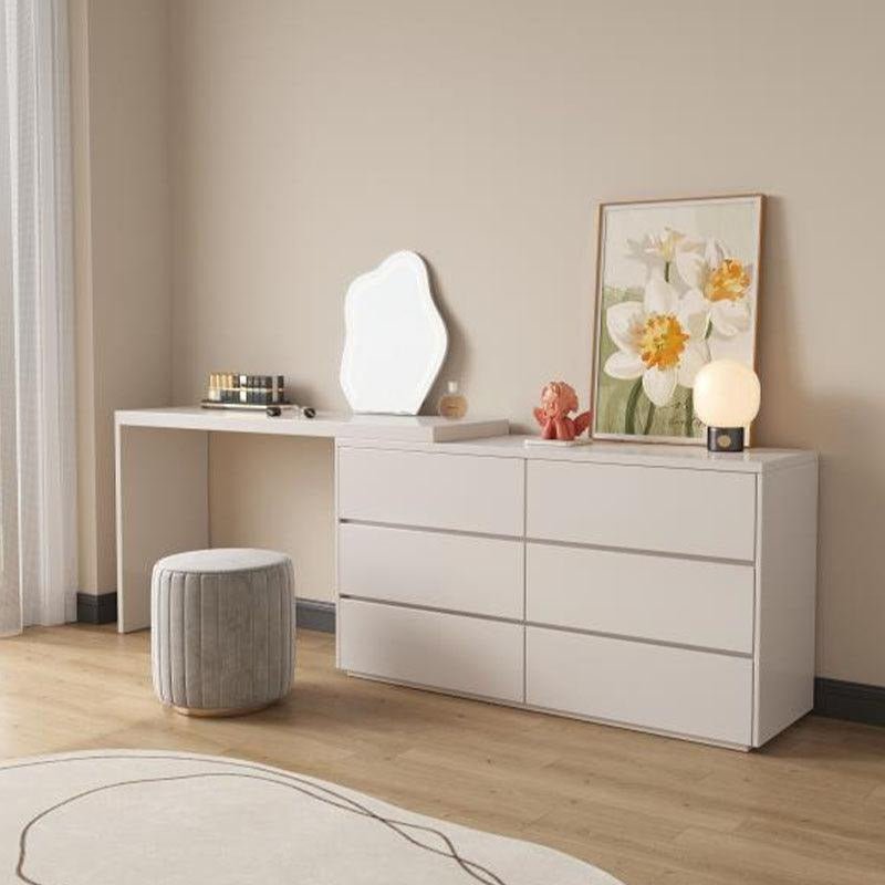 Nevada Dressing Table with Sideboard & Stool - Miola