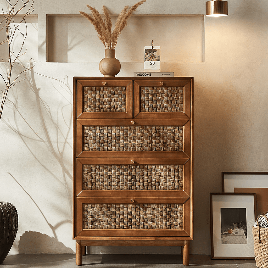 Zulu Art Deco Sideboard, Solid Wood, Walnut - Miola
